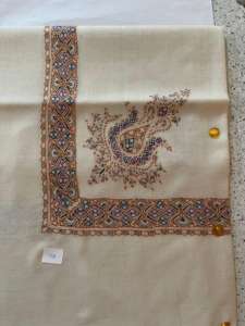 Premium Pashmina Turma chal bordado a mano estilo árabe Pañuelo cuadrado para hombres calidad similar Shahtoosh para invierno - Product Image 2