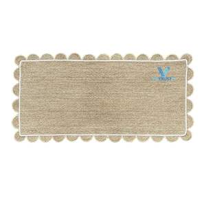 Gran oferta de Vietrustic, alfombras de fibra Natural con curva ondulada, inspiración para el hogar, Alfombra de yute, alfombra con forma de flor para habitación de bebé - Product Image 1