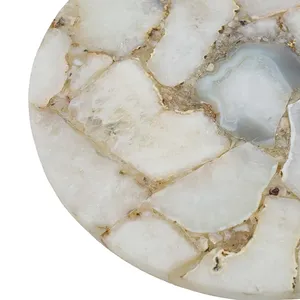 Présentoir à gâteaux en métal poli doré design et moderne Vaisselle pour événements de mariage Présentoir à desserts et gâteaux en métal laiton avec cuillère - Product Image 3