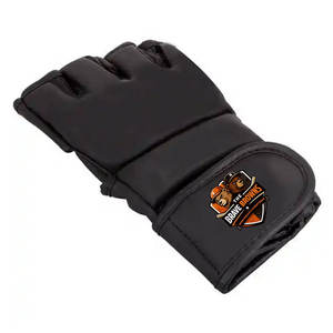 Guantes de MMA de Piel con Palma Abierta para Entrenamiento de Artes Marciales, Ligeros con Acolchado Cómodo y Soporte Firme para la Muñeca - Product Image 2