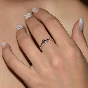 Bijoux pour femmes Bague style boho en argent Bijoux en argent sterling 925 Améthyste Gemstone Tendance Bague faite main Cadeau pour l'amour - Product Image 2