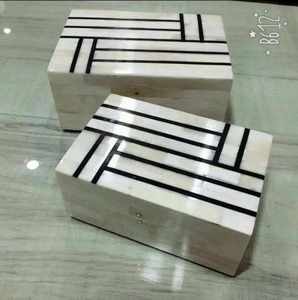 Caja de Joyería de Madera Maciza Pulida de Primera Calidad Hecha a Mano con Incrustaciones de Hueso, Ecológica, Moderna, Duradera, de Lujo, Organizador Decorativo para el Hogar y Hoteles - Product Image 6