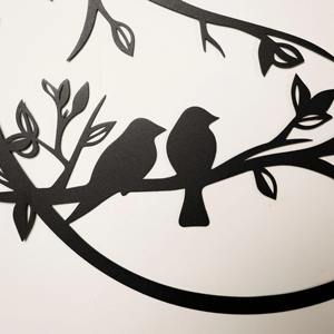 Décoration murale moderne et élégante en métal Sculpture en fer artisanale Tenture murale décorative unique pour salon chambre bureau - Product Image 3