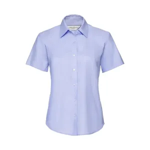 Chemise Oxford à manches courtes pour femmes, polo promotionnel personnalisé, facile d'entretien, merchandising personnalisé - Product Image 3