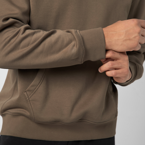 เสื้อฮู้ดดี้ผ้าฟลีซคอตตอน GSM หนานุ่มสำหรับผู้ชาย สไตล์สตรีทแวร์ เหมาะสำหรับงานพิมพ์ลายแบบกำหนดเอง เสื้อสเวตเชิ้ตแบบสวมหัว - Product Image 5