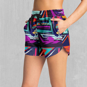 Venta de fábrica, pantalones cortos deportivos de Yoga y Fitness con estampado personalizado, pantalones cortos de gimnasio para mujer, ropa deportiva, pantalones cortos de sublimación para mujer - Product Image 3