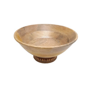 Tazón de fruta de forma redonda de madera decorativa esmaltada para utensilios de cocina de mesa ensaladera Hogar y hoteles comida y aperitivos cuencos para servir - Product Image 5