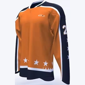 เสื้อเจอร์ซีย์แขนยาวของผู้ชายเสื้อฮ็อกกี้น้ำแข็งนานาชาติออกแบบได้ตามต้องการ - Product Image 4