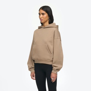 Nouveau design, sweat à capuche pour femme, personnalisé, en molleton épais 300 g/m², à épaules tombantes, hiver, brodé et imprimé, 100 % coton, haute qualité - Product Image 4