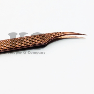 Pinzas Rectas de Calidad Premium, Acero Inoxidable, Agarre de Diamante, Punta Dentada, Oro Rosa, Antiestáticas, Duraderas, Pinzas para Pestañas de Visón - Product Image 5