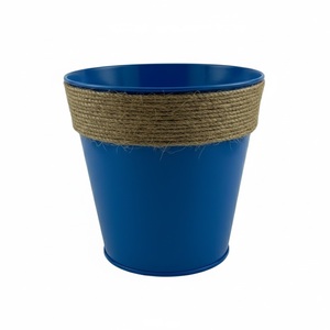 Best Design <b>Black</b> Powder Coating Metal Bucket With Handle Galvanized Iron Pail Storage Container Garden Planter Bucket For Home - Product Image 2