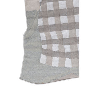 Alfombras de Lana Tejidas a Mano con Diseño de Cuadros en Color Marfil ADWP-13085 para el Hogar, Pasillo, Rectangulares con Patrones de Diamantes para Dormitorio, Sala de Estar, Habitaciones de Adolescentes - Product Image 4