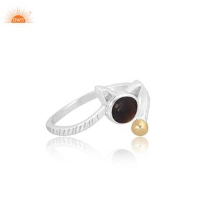 Anillo de Plata de Ley 925 con Diseño de Ojo de Tigre y Cola de Dos Tonos, Ajustable, Fabricante de Joyería Personalizada - Product Image 4