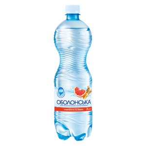 Agua Carbonatada Obolonska con Pomelo y Jengibre, Botella de 1L - Product Image 1