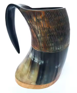 Tazas de cuerno Naturally Elegant Horn Mugs tapa a prueba de EAK, aislamiento al vacío, taza de café de Crescent Crafts - Product Image 4