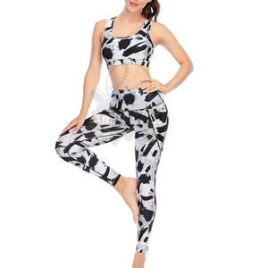 Último diseño Spandex Poliéster Mujeres Yoga Set Cómodo Mujeres Yoga Set Gym Wear Mujeres Yoga Set - Product Image 2