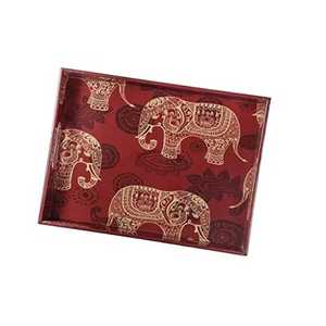 Nouveau plateau de service en MDF imprimé émaillé de conception royale forme rectangulaire Design moderne écologique passe au lave-vaisselle utilisation de fête - Product Image 1