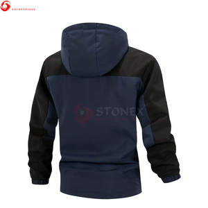 Hot Selling Men's Autumn Canvas <b>Thin</b> <b>Waterproof</b> Windproof Hooded Windbreaker <b>Jacket</b> Casual Custom Logo Color Solid Color - Product Image 2