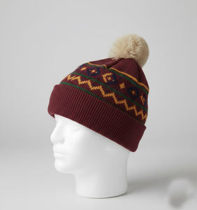 Gorro de Punto Cálido para Otoño e Invierno, a la Moda, Resistente al Frío, de Tela Común, Color Personalizado, Gorros Beanie con Diseño Jacquard - Product Image 3