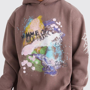 Prix de gros OEM, qualité supérieure, survêtement pour homme, design personnalisé, contraste de couleurs avec col à capuche, impression à l'écran pour l'hiver - Product Image 4