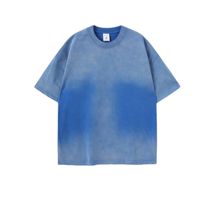 Saleh Enterprises Men Plus Size Oversize Acid Wash Breathable Eco-Friendly Short Sleeve Vintage Heavy Cotton Streetwear Loose - Product Image 3