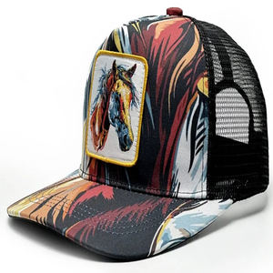 Gorra de Béisbol Personalizada de 5 Paneles, Estilo Hip Hop, Informal, Unisex, de Malla de Alta Calidad, Ajustable, de Lona, Estilo Vaquero, para Papá - Product Image 3