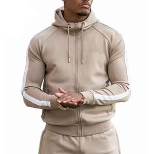 Poliéster algodón transpirable Casual ajustado impreso moda Jogging hombres chándales conjunto con cremallera pulóver nuevo estilo de moda - Product Image 3