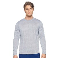 Camiseta de Manga Larga Lisa para Hombre, Colores Personalizados, con Estampado, Transpirable y de Secado Rápido