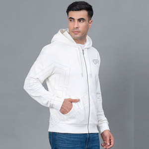 เสื้อมีฮู้ดแบบสวมหัวสำหรับผู้ชายขนาดใหญ่พิเศษเสื้อมีฮู้ดผ้าฝ้ายขนแกะมีซิปแขนยาวสำหรับผู้ชาย - Product Image 3