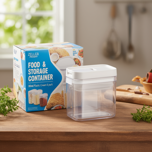 Contenedor de Almacenamiento de Alimentos de 380 ml, Plástico, Color Crema, Paquete de 6, por ZELLER PRESENT - Product Image 3