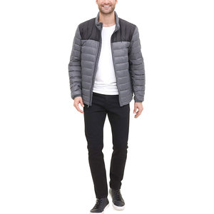 Chaqueta acolchada estampada OEM para hombre, chaqueta de invierno informal con logotipo personalizado para hombre con bolsillos - Product Image 2