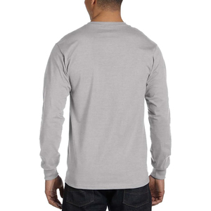 T-shirt à manches longues pour hommes de qualité supérieure T-shirt à manches longues à col rond de couleur unie/coupe ajustée décontracté de haute qualité Logo personnalisé - Product Image 6