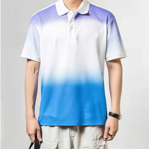 Premium Quality Tie-<b>Dye</b> Men's for Polo Shirts Soft <b>Material</b> Sustainable Anti-Wrinkle Quick Dry Breathable Solid Pattern - Product Image 3