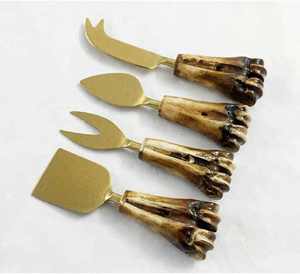 Stainless Steel Metal Handle Bone <b>Knives</b> Fork And Spoon With Bone Handle Cutlery Tableware Restaurant Use Cutlery Set Handmade - Product Image 1