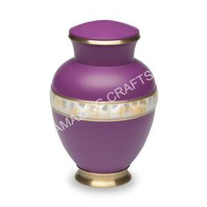 Urnes funéraires métalliques classiques les plus vendues, rouge rubis, faites à la main, pour cendres humaines adultes. - Product Image 2