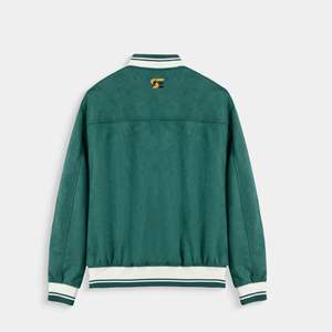 Veste Letterman Varsity en laine pour hommes, blouson de sport chauffant Bomber coupe-vent, fermeture éclair, broderie, bouton, poche tricotée décontractée, vente en gros - Product Image 3