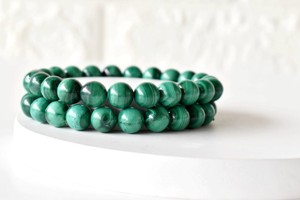 Top Huge Demand <b>Healing</b> Unisex Green Color Shield Malachite Gemstone Hand Beaded Casual/Sporty <b>Bracelet</b> for Anniversary Tibetan - Product Image 3