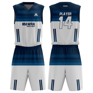 Uniforme de basket-ball sublimé de haute qualité pour l'été, taille plus, numéro d'équipe personnalisé imprimé, 100% polyester, évacuation de l'humidité, séchage rapide - Product Image 1