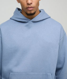 Hot Selling Custom Made Two Piece Baggy Pullover Hoodie Set For Men Breathable Heavyweight Solid Color Flare Tracksuit - Product Image 2