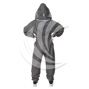 ชุดผ้าฝ้ายระบายอากาศสำหรับเลี้ยงผึ้งแบบหนาพิเศษสำหรับผู้ชายและผู้หญิง ชุดคลุมป้องกันไฟฟ้าสถิตพร้อมผ้าคลุมหน้าแบบถอดได้ - Product Image 3