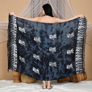 Nuevo Pareo Hawaiano con Estampado Floral, Ropa de Playa, Cubierta, 100% Rayón, PR083-002R2 - Product Image 2