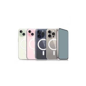 Coque de protection transparente gaufrée en PC rigide compatible MagSafe pour iPhone 15 Pro – Étui de protection transparent pour téléphone portable - Product Image 4