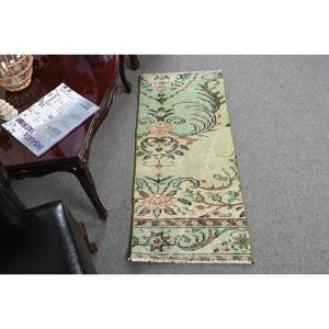 Clásico verde Beige 1,6 X 3.8ft lana Aubusson diseño sala de estar alfombra Patchwork rectángulo aparador alfombra con respaldo de látex - Product Image 1
