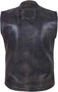 2025 Chaleco de cuero de motocicleta hecho a mano personalizado para hombre, chaleco negro de cuero genuino, chaleco de motorista, Real Chaleco de cuero, el mejor regalo para hombres - Product Image 4