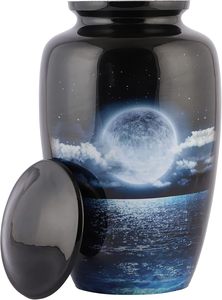 Print Green Adult Cremation Urns for Human <b>Ashes</b> with Beautiful Velvet Bag for <b>Dog</b> <b>Ashes</b> Funeral Burial Memorial Custom Size urn - Product Image 4