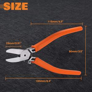 Cortadores de alambre de acero al carbono de alta calidad, cortadores de descarga en ángulo de 15 grados, alicates de corte lateral Ultra para fabricación de anillos, venta al por mayor - Product Image 4