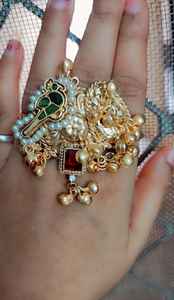 Anillo ancho de estilo bohemio Vintage de moda novedosa, anillo con patrón hueco para ropa informal diaria, boda inspirada en cristianos - Product Image 5