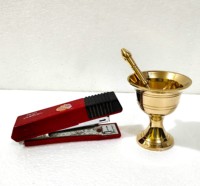 Mini mortier et pilon en laiton pour la cuisine Punkutti Khal dasta