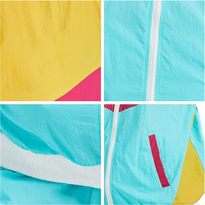 Chándal para hombres y mujeres Azul Vintage Hip Hop Windbreaker Costume Disco Outfit Set Wind Breaker Sets - Product Image 5