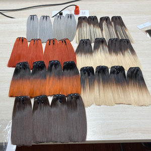 Luxe 100% cheveux humains bruts vietnamiens Super Double dessiné os droit haute qualité trame couleur faisceaux prix de gros - Product Image 1